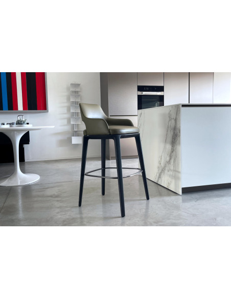 Sgabello Sophie Light in pelle verde (Offerta Expo) Poliform - 2