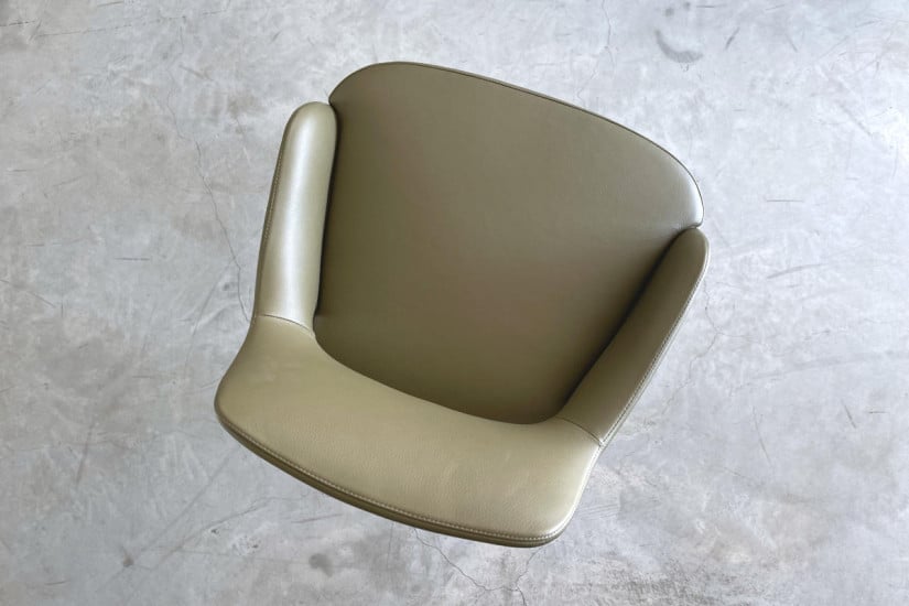 Sophie Light Green Leather Stool (Expo Offer) Poliform - 6