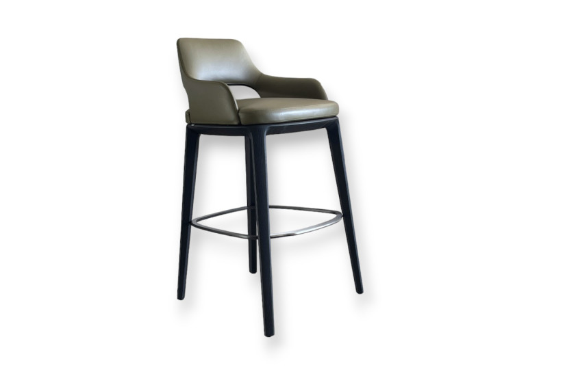 Sophie Light Green Leather Stool (Expo Offer) Poliform - 7