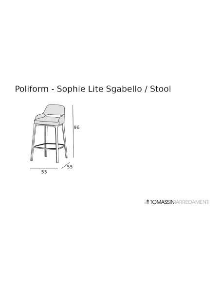 Sophie Lite Green Leather Stool (Expo Offer) Poliform - 8