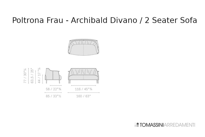 Divano Archibald in pelle gialla  - 9