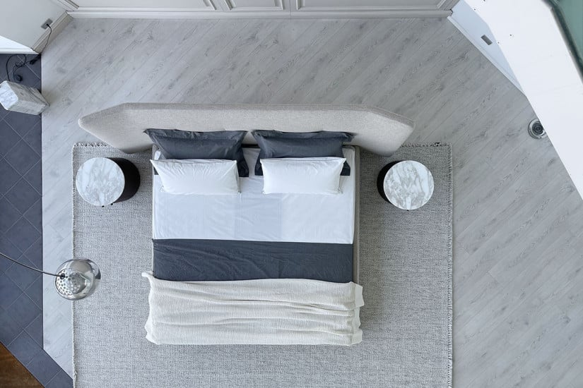 Letto Rever in tessuto grigio (Offerta Expo)  - 6