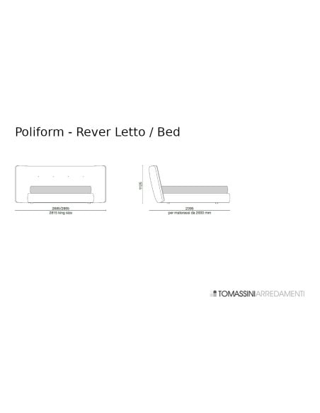 Letto Rever in tessuto grigio (Offerta Expo)  - 8