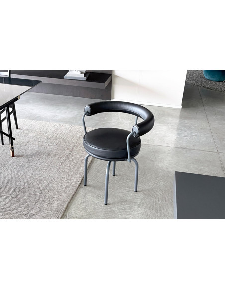 Chaise LC7 en cuir anthracite (Offre Expo) - 5