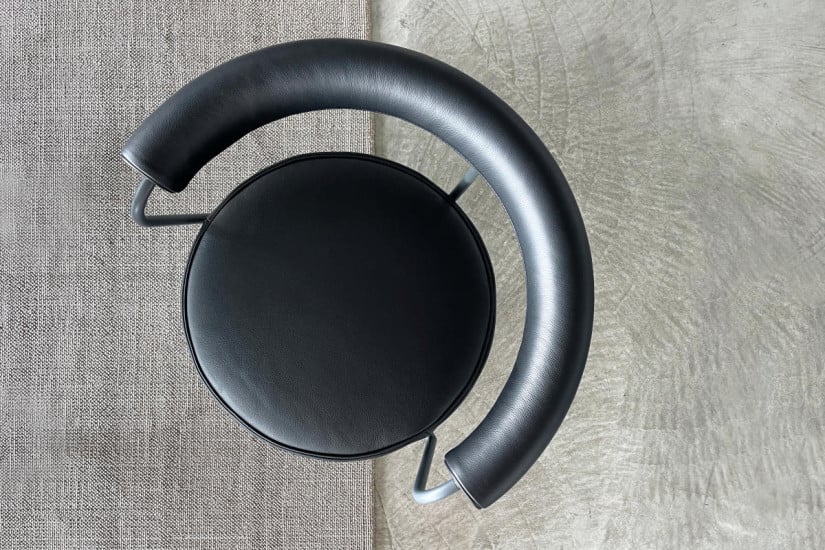 Sedia LC7 in pelle antracite (Offerta Expo)  - 6
