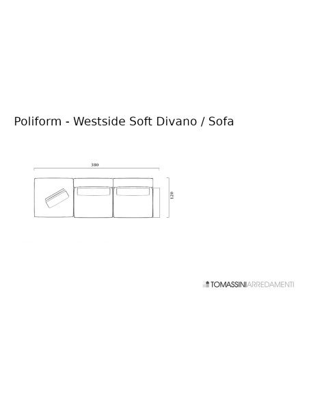 Divano Westside Soft in tessuto avorio (Offerta Expo) Poliform - 9