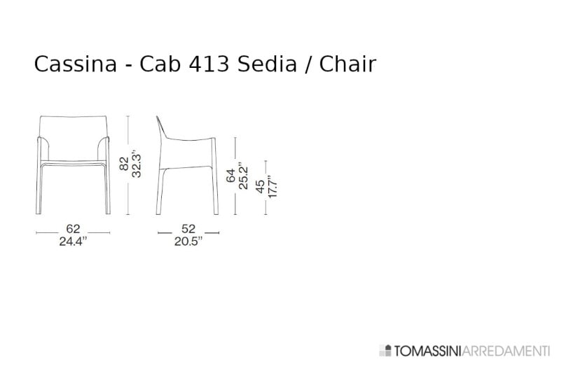 Chaise Cab 413 en cuir (Offre Expo) - 7