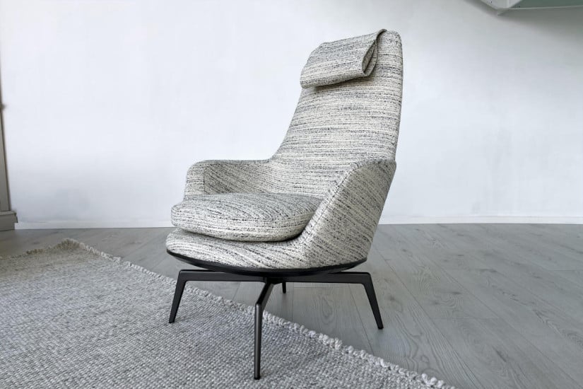 Fauteuil Caratos blanc et noir (Offre Expo) Maxalto - 2