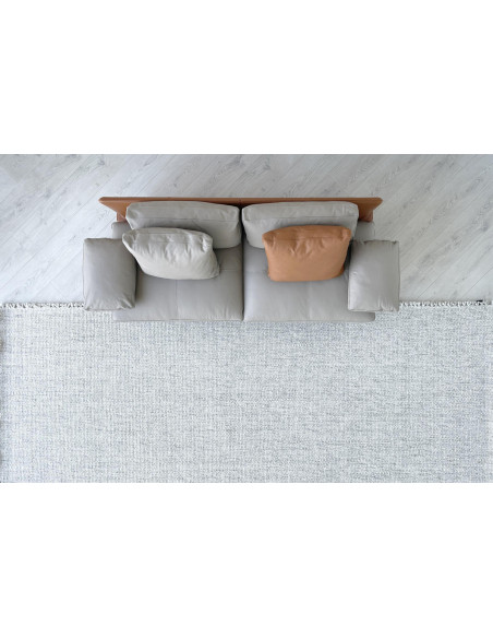 Get Back Brown and Grey Leather Sofa (Expo Offer) Poltrona Frau - 7