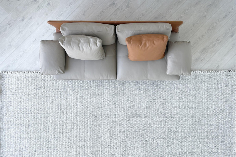 Get Back Brown and Grey Leather Sofa (Expo Offer) Poltrona Frau - 7