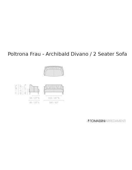 Archibald Sofa in powder blue leather (Expo Offer) Poltrona Frau - 9