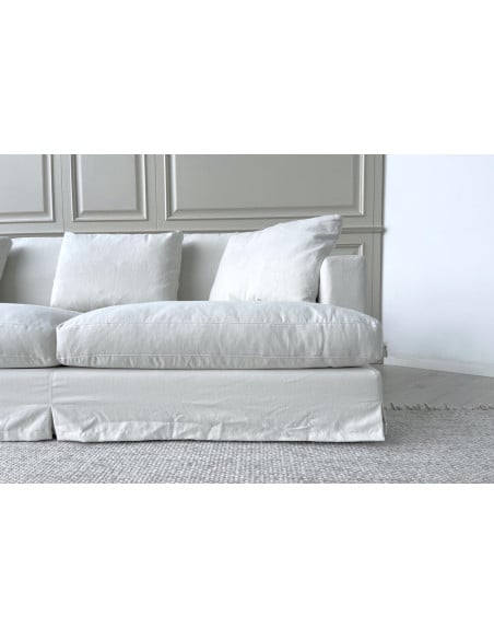 Karma White Fabric Sofa (Expo Offer) Saba - 5