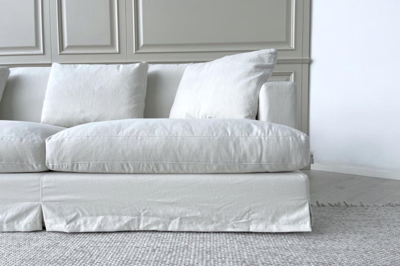 Canapé Karma en tissu blanc (Offre Expo) Saba - 5