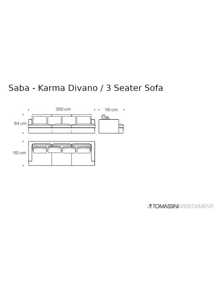 Divano Karma in tessuto bianco (Offerta Expo) Saba - 8