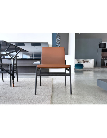 Ipanema Brown Leather Chair (Expo Offer) Poliform - 1