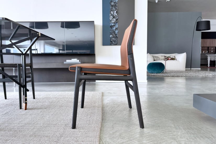 Ipanema Brown Leather Chair (Expo Offer) Poliform - 3