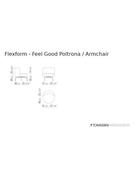 Fauteuil Feel Good en cuir marron (Offre Expo) Flexform - 3