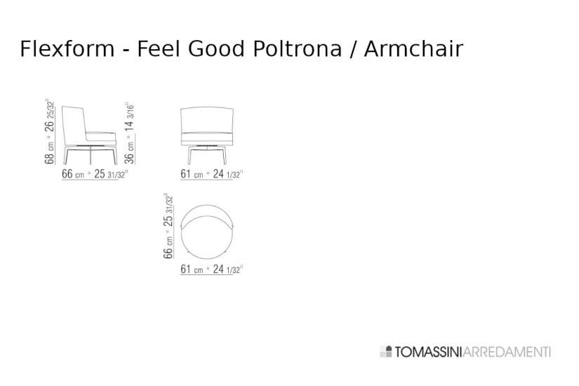 Fauteuil Feel Good en cuir marron (Offre Expo) Flexform - 3