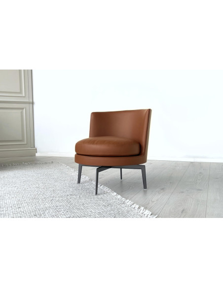 Feel Good Brown Leather Armchair (Expo Offer) Flexform - 6