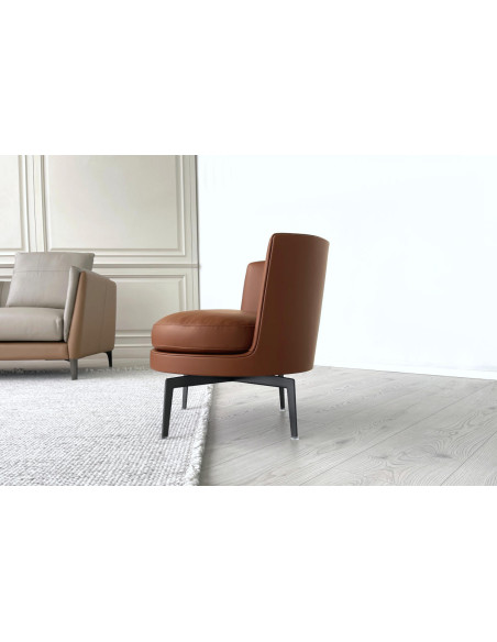 Poltrona Feel Good in pelle marrone (Offerta Expo) Flexform - 7