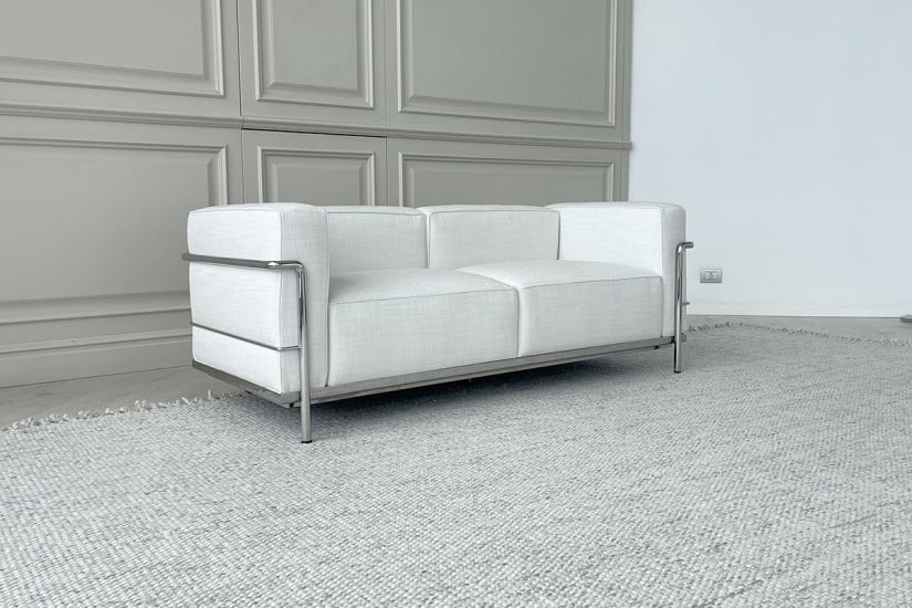 LC3 Fauteuil Grand Confort, Grand Modèle White Sofa (Expo Offer) Cassina - 8