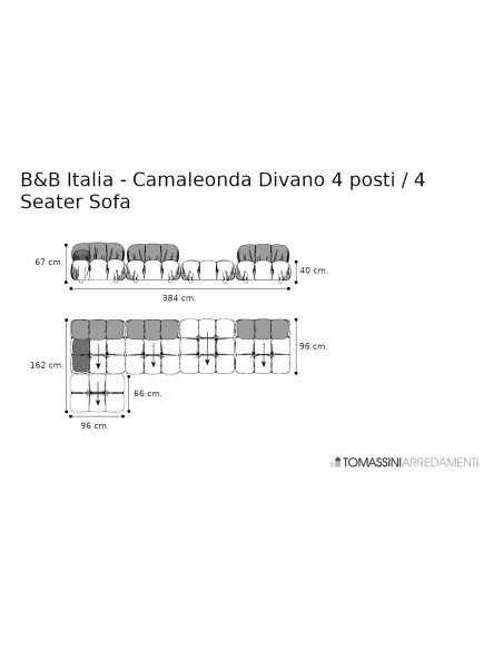 Camaleonda 4 Seater Green Sofa (Expo Offer) B&B Italia - 9