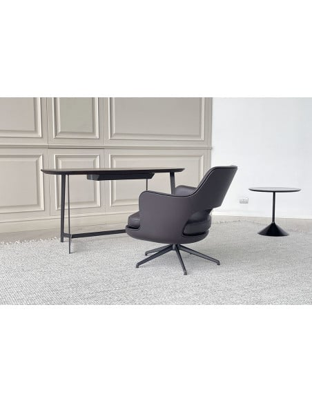 Fauteuil en cuir marron (Offre Expo) - 3