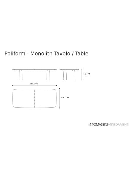 Table Monolith en travertin (Offre Expo) Poliform - 9