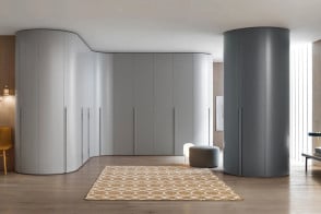 Alfa Curved Hinged Doors Wardrobe Novamobili - 3 2
