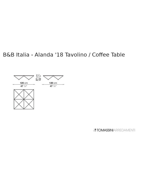 Tavolino Alanda '18 in vetro fumè (Offerta Expo) B&B Italia - 7