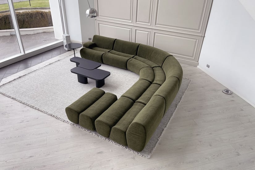Divano Ernest in tessuto verde (Offerta Expo) Poliform - 4