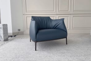Fauteuil Archibald Large en cuir bleu (Offre Expo) Poltrona Frau - 8 2
