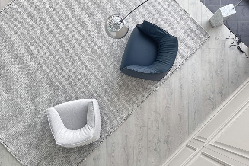 Fauteuil Archibald Large en cuir bleu (Offre Expo) Poltrona Frau - 6