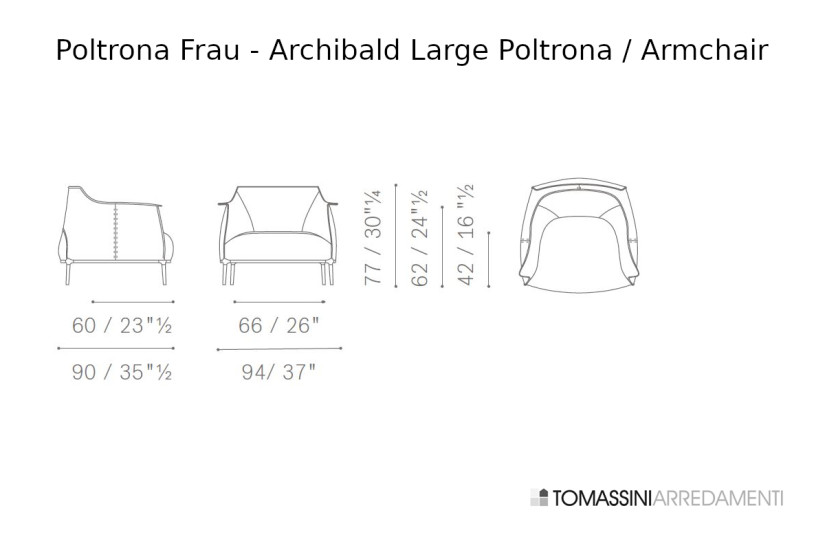 Fauteuil Archibald Large en cuir bleu (Offre Expo) Poltrona Frau - 9