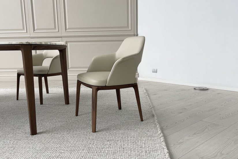 Sophie Lite Beige Leather Chair (Expo Offer)  - 2