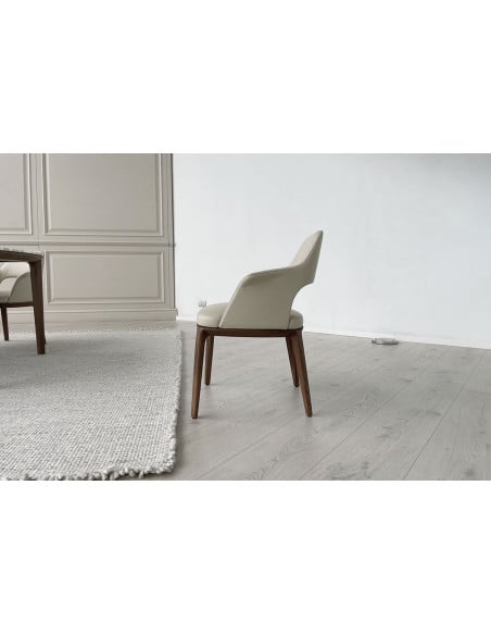 Sedia Sophie Lite in pelle beige (Offerta Expo)  - 3