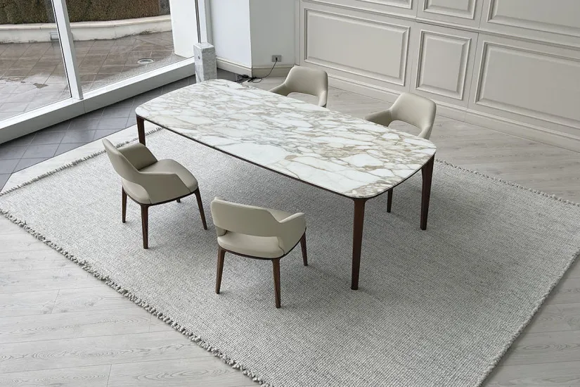 Sedia Sophie Lite in pelle beige (Offerta Expo)  - 6