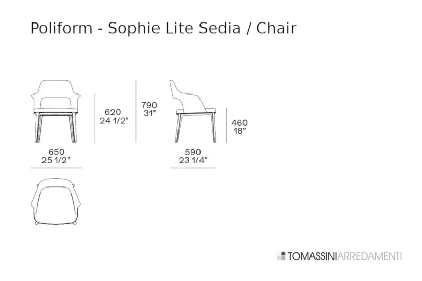 Sophie Lite Beige Leather Chair (Expo Offer) Poliform - 8