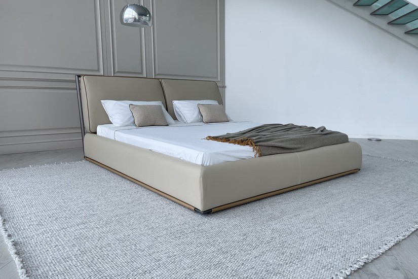 Letto Adam in pelle beige (Offerta Expo) Giorgetti - 2