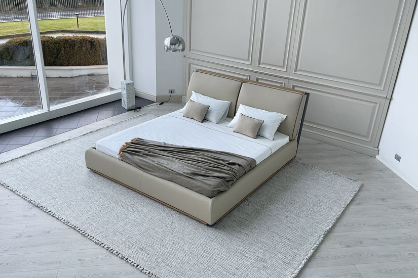 Letto Adam in pelle beige (Offerta Expo) Giorgetti - 4