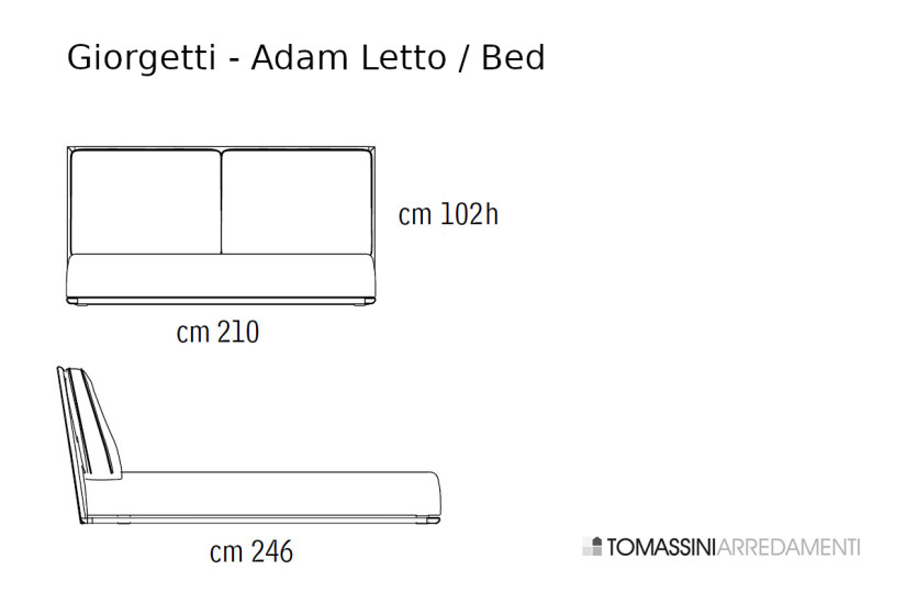 Adam Beige Leather Bed (Expo Offer) Giorgetti - 8