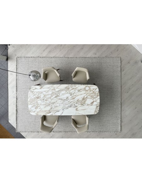 Henry Table in Calacatta marble (Expo Offer) Poliform - 4