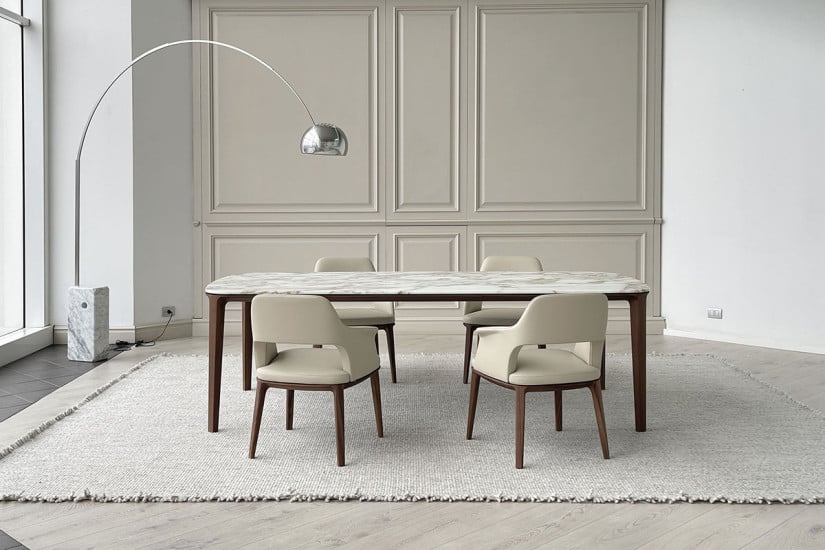Henry Table in Calacatta marble (Expo Offer) Poliform - 5
