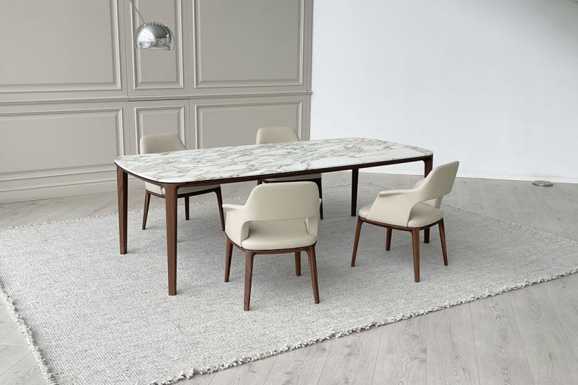 Tavolo Henry in marmo Calacatta (Offerta Expo) Poliform - 6