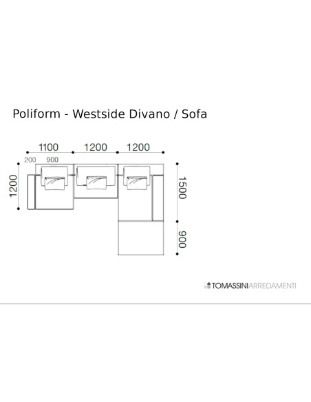 Divano Westside tortora (Offerta Expo) Poliform - 7