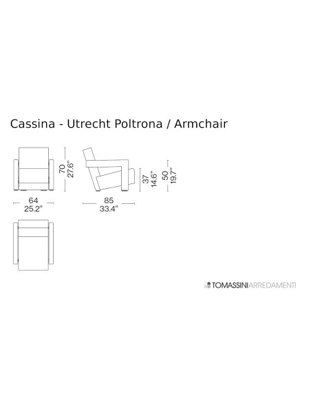 Potrona Utrecht arancio (Offerta Expo) Cassina - 8