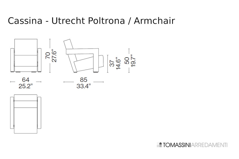 Potrona Utrecht arancio (Offerta Expo) Cassina - 8