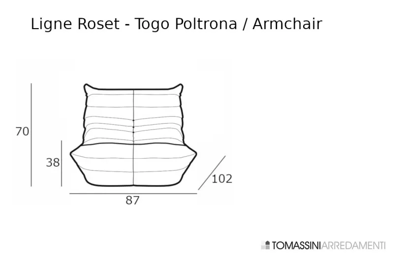 Poltrona Togo rosa (Offerta Expo) Ligne Roset - 7