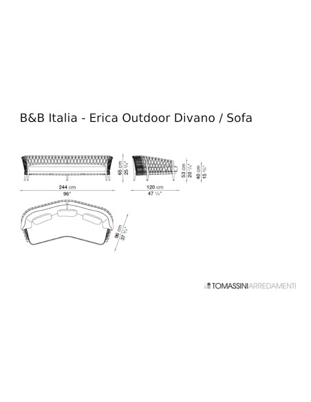 Erica Outdoor Striped Sofa (Expo Offer) B&B Italia Outdoor - 7