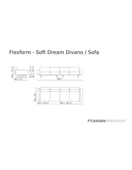Canapé Soft Dream en cuir blanc (Offre Expo) Flexform - 7